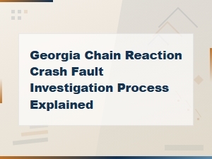 Georgia Chain Reaction Crash: How Fault Is Determined